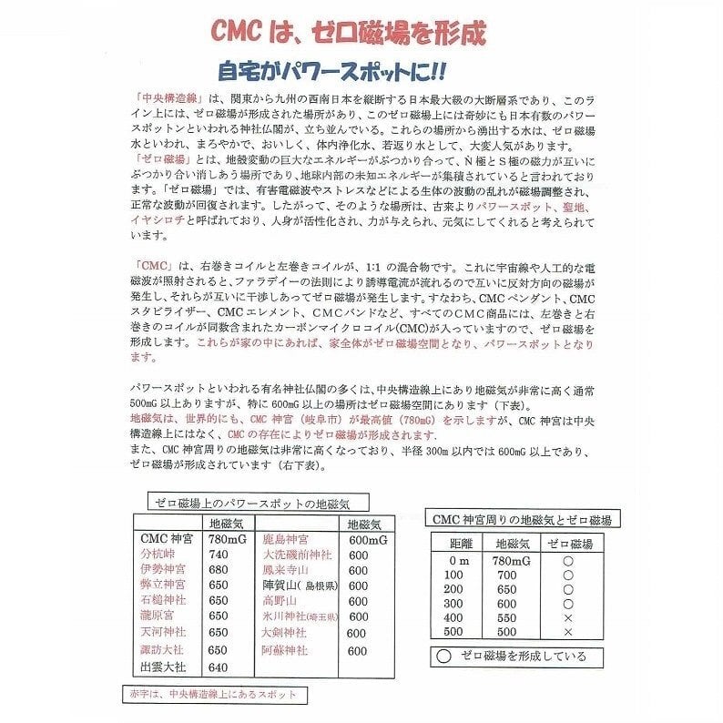 〈電磁波対策〉CMCスタビライザー50 半径50m対応 5g充填 ゼロ磁場