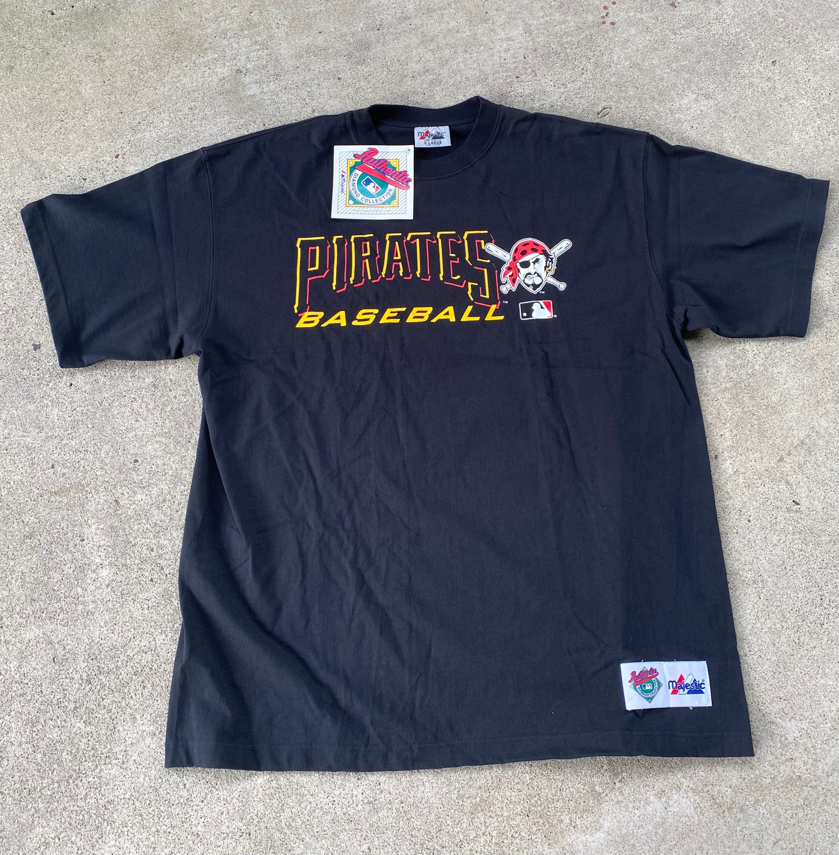 90s USA製 PIRATES MLB プリントTシャツ 半袖 デザイン