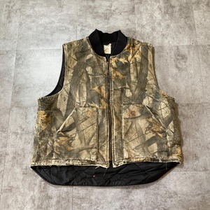 00s- Carhartt ダック地 キルティングライナー リアルツリーカモ ベスト リアルツリー メキシコ製 XL Regular vest