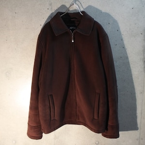 Zip Up Fake Mouton Jacket