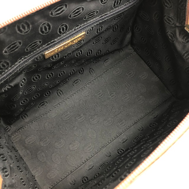 Cartier カルティエ マストライン ハンドバッグ ブラウン レザー ミニボストン vintage ヴィンテージ オールド ksgkga
