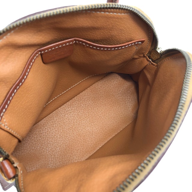 CELINE セリーヌ マカダム ショルダーバッグ ブラウン レザー ブガッディ ハンドバッグ 2WAY vintage ヴィンテージ オールド xiawyy