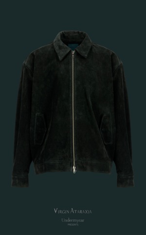 [UNDERMYCAR] 25SS SUEDE OVERSIZED WORK JACKET - GREEN 正規品 韓国ブランド 韓国通販 韓国代行 韓国ファッション アンダーマイカー 日本 店舗