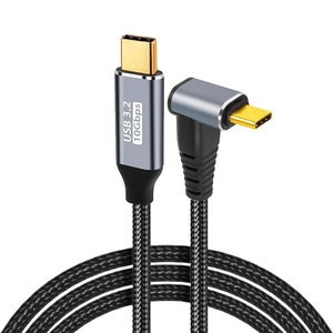【新着特価】USB-C & USB-C ケーブル L字 0.5M Type-c ケーブル USB3.1 Gen2(10Gbps) PD対応 100W/5A急速充電 4K/60Hz映像出力 超高耐久ナイロン タイプc機種対応