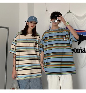 【韓国通販 dgo】round neck letter print T-shirt 3colors（unisex）（B1049）