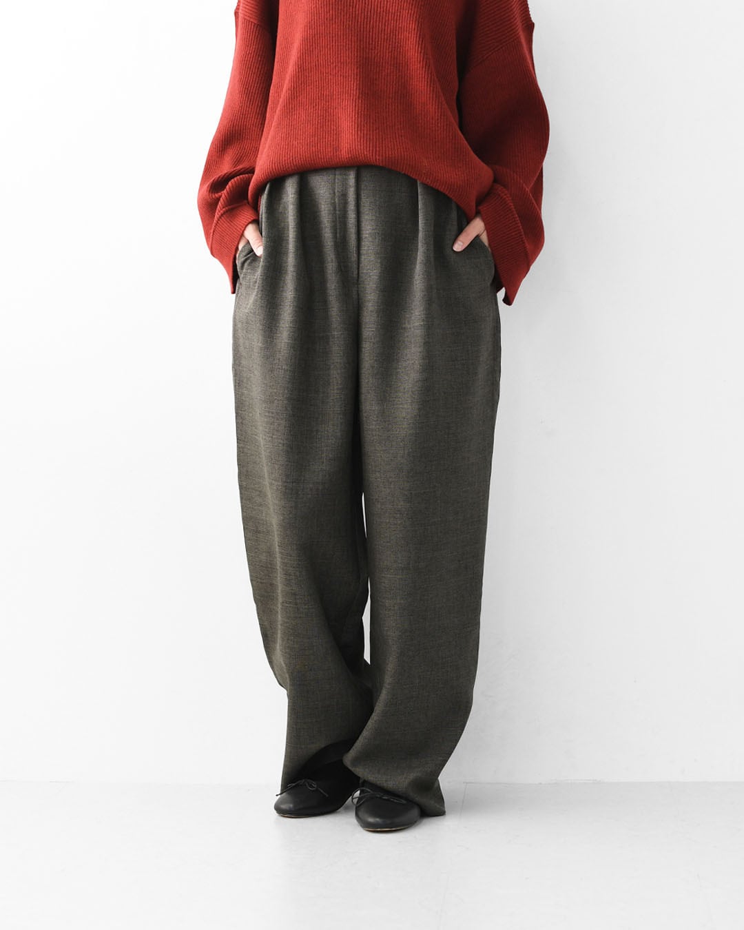 MidiUmi [ミディウミ] wide slacks PT [4-760013] ワイドスラックス