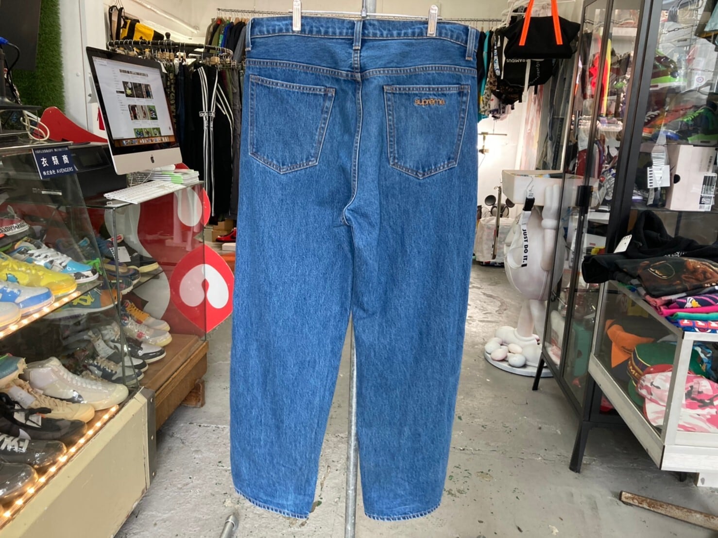 Supreme Baggy Denim Short Washed Blue 36