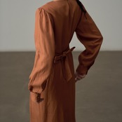 クロスストラップ ウエストスリミングワンピース H0070