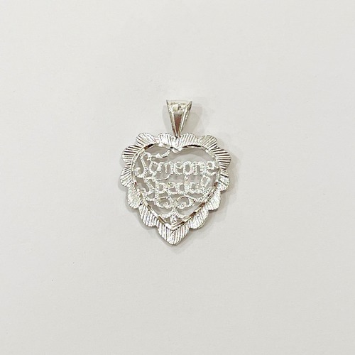 Vintage 925 Silver "Someone Special" Heart Pendant Top