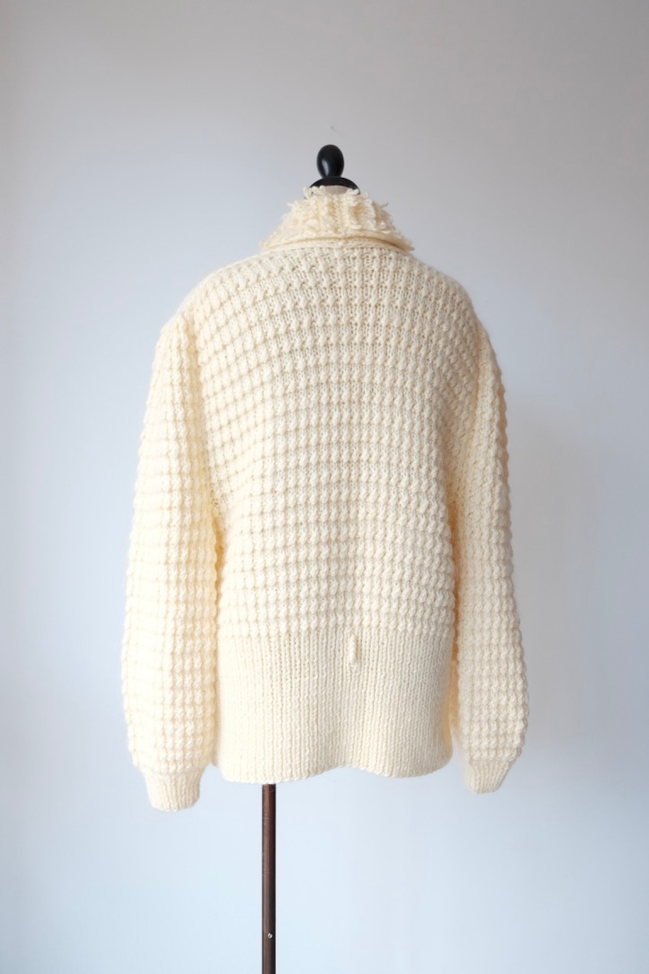 Mokemoke collar ivory cardigan