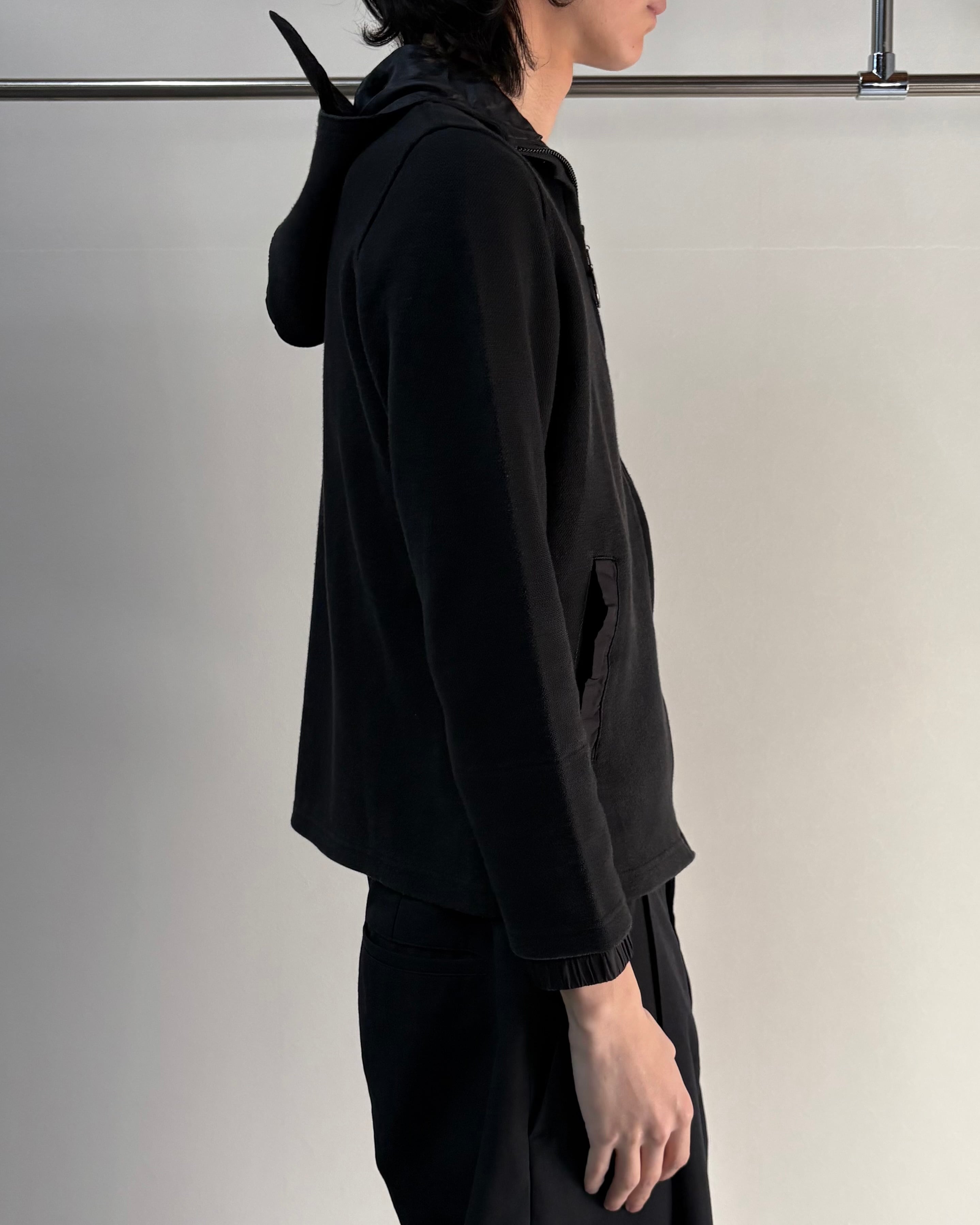 PRADA SPORT】nylon switching zip up hoodie | blendmarket