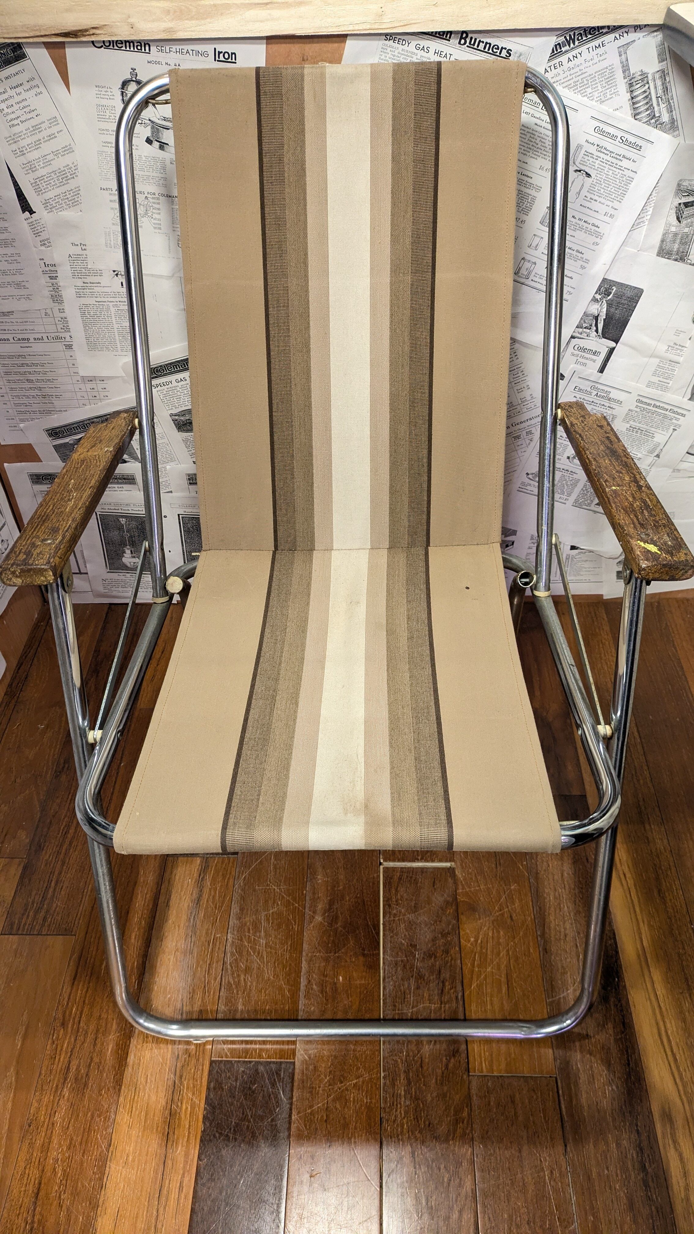 Vintage FoldingChair AirstreamChair USA Antique Camping ビンテージ