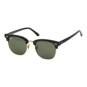 レイバン CLUBMASTER CLASSIC クラブマスター サングラス アイウェア サーモント RB3016 ブラック ゴールド プラスチック メッキ メンズ Ray-Ban 中古