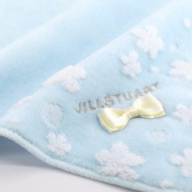 【新春セール】ジルスチュアート(Jill Stuart) JILLSTUART プティスリーフラワー タオルハンカチ ブルー フルフィーコットン 58-1560070 約25×25cm