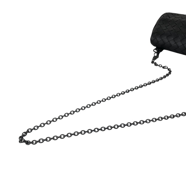 Bottega Veneta ボッテガ・ヴェネタ ショルダーバッグ ブラック イントレチャート レザー チェーン vintage ヴィンテージ オールド 37ps5x