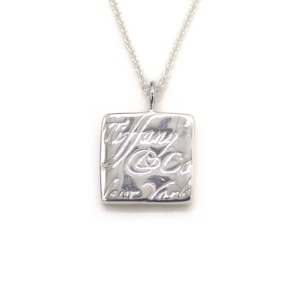 TIFFANY & Co. ティファニー ノーツ スクエアプレート ペンダント
