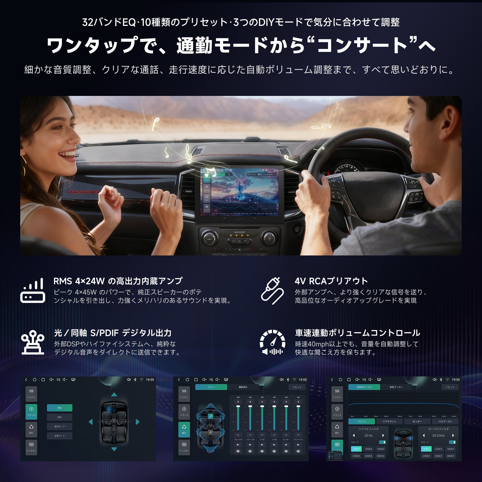 02セット】S84G211P（A7G211PKL ）4G＋64G 10インチ 2Din Android13.0