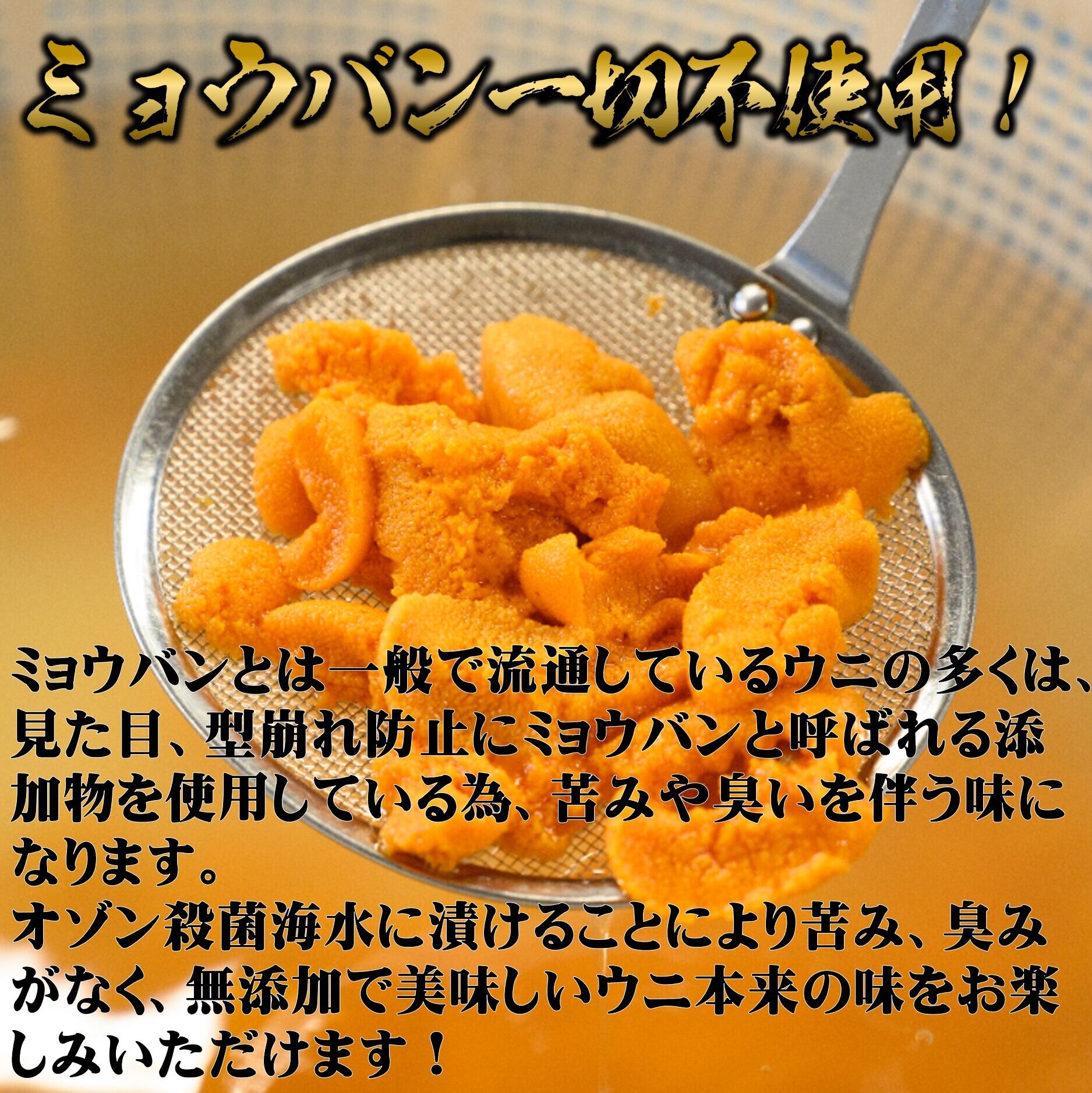 数量限定販売 北海道噴火湾産 無添加 生ウニ バフンウニ 100ｇ はちきょう市場