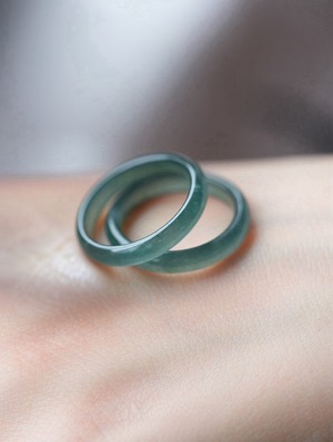 Ocean Water Ring/海水リング　翡翠A貨　グアテマラ産　アイス