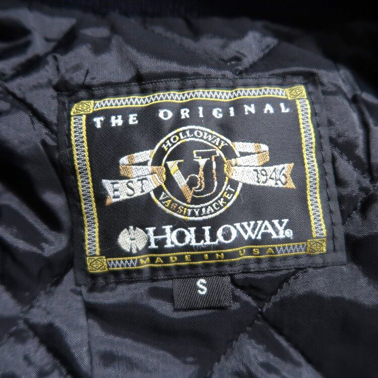 USA製 HOLLOWAY 刺繍スタジャン ネイビー ビッグサイズ 古着 【公式通販】