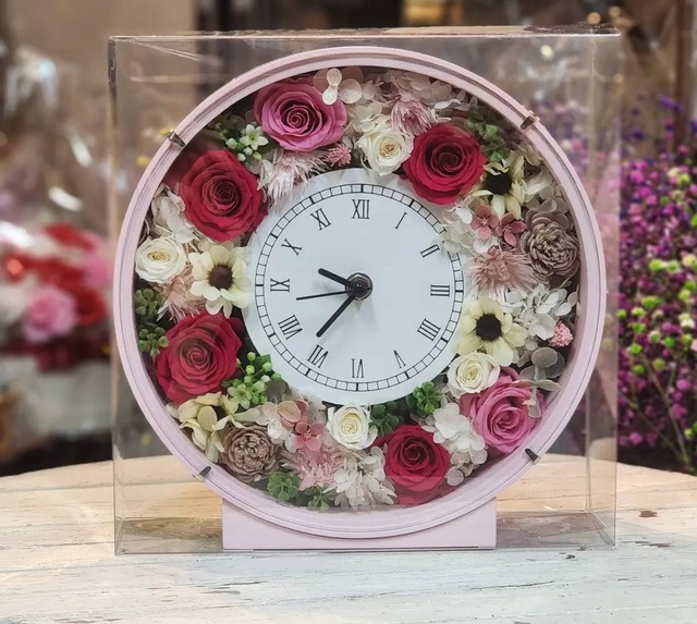 プリザーブドフラワー花時計