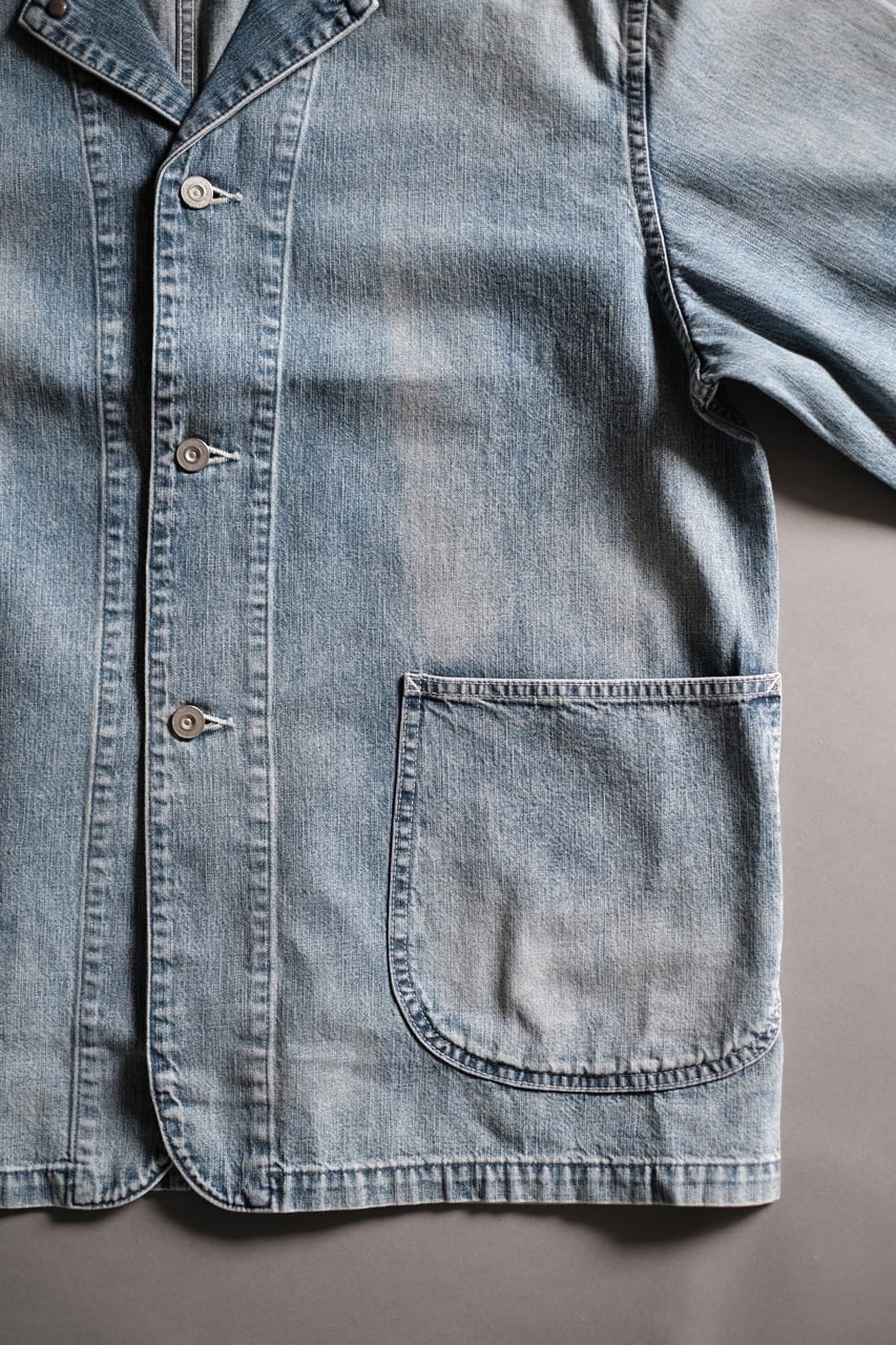 ULTERIOR / FADED LIGHT DENIM COVERALL | LIVING