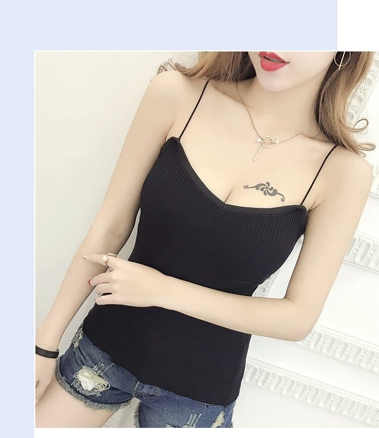 タンクトップキャミソール　黒