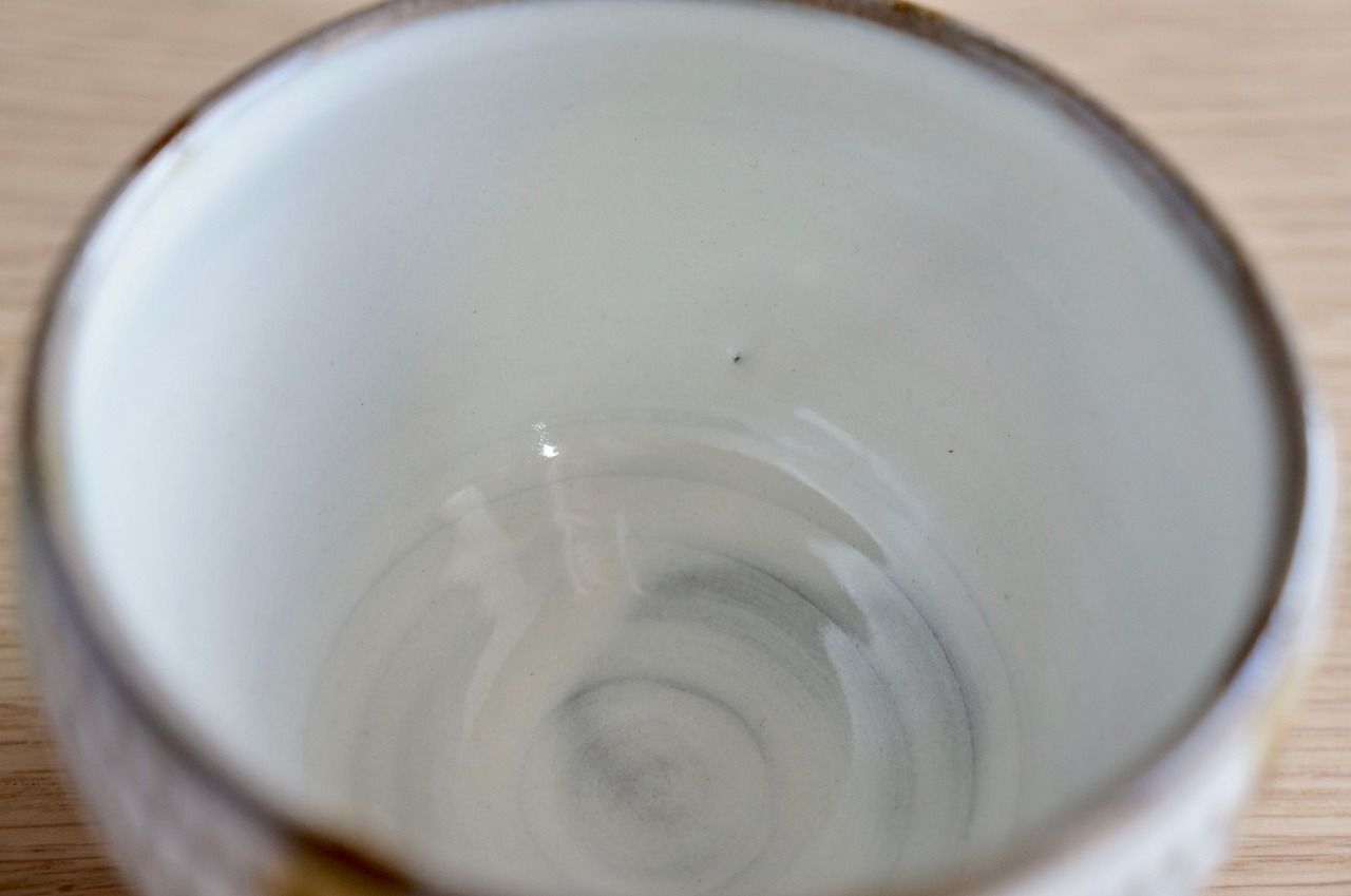 小石原焼 まるた窯 フリーカップ 三彩とびかんな ②【30-6】