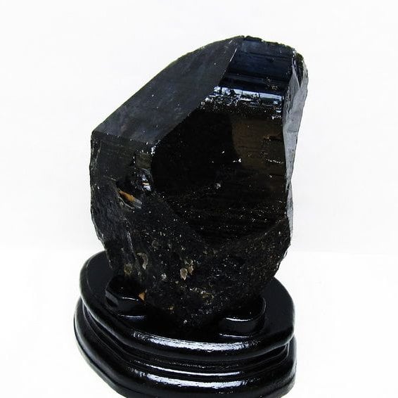 1.2Kg 黒水晶 原石 モリオン 原石 山東省産 台座付属 一点物 181-4528