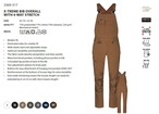 3369-317 X-TREME BIB OVERALL WITH 4-WAY STRETCH