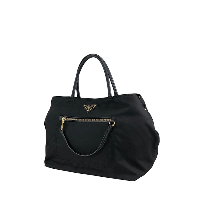 PRADA プラダ ショルダーバッグ ブラック トライアングルロゴ ナイロン 2WAY トートバッグ vintage ヴィンテージ オールド 2krwdw