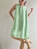 ②"Each Price Market" Vintage Linen Dress