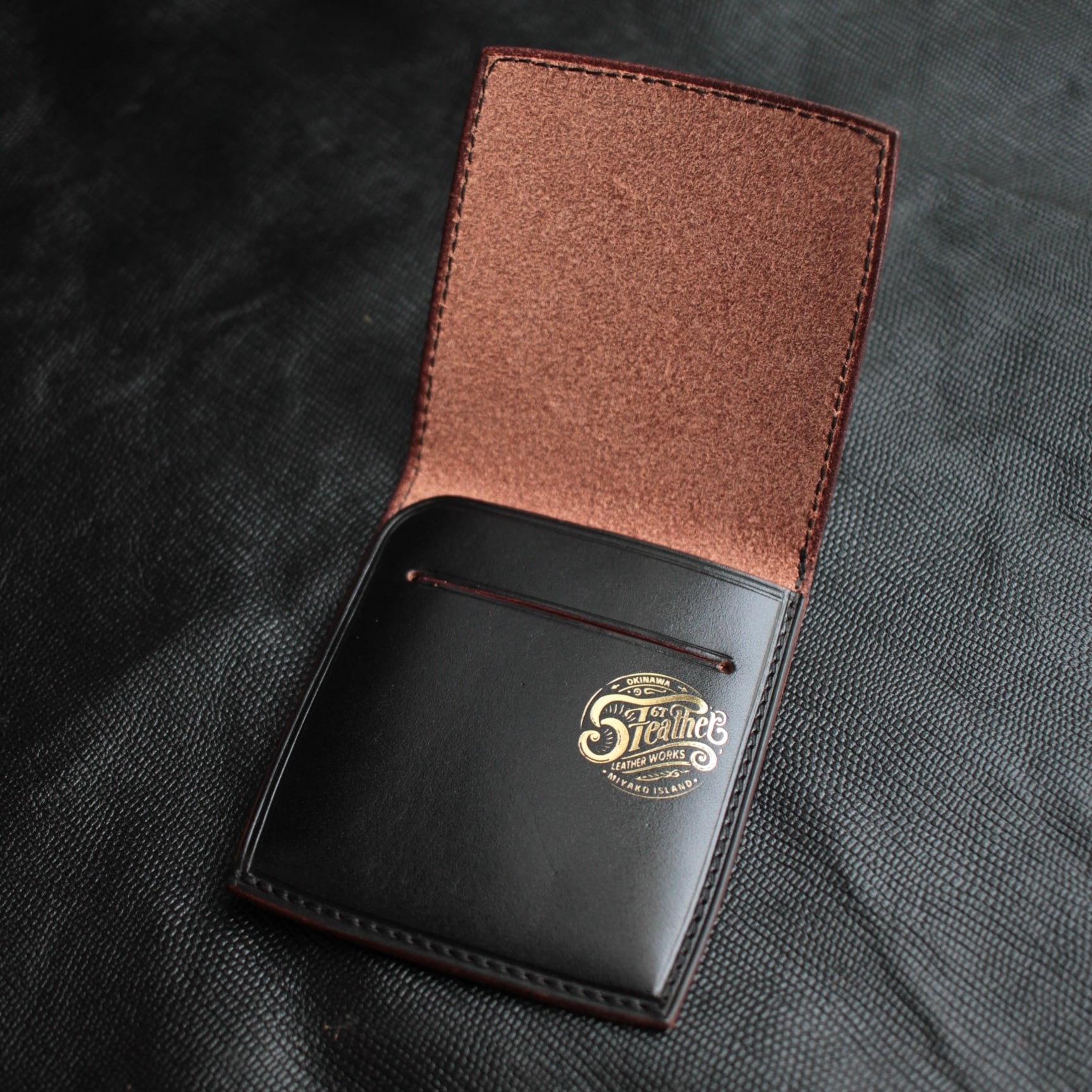 SS ウォレット(イタリアン ダブルショルダー/茶芯ブラック) | 6T