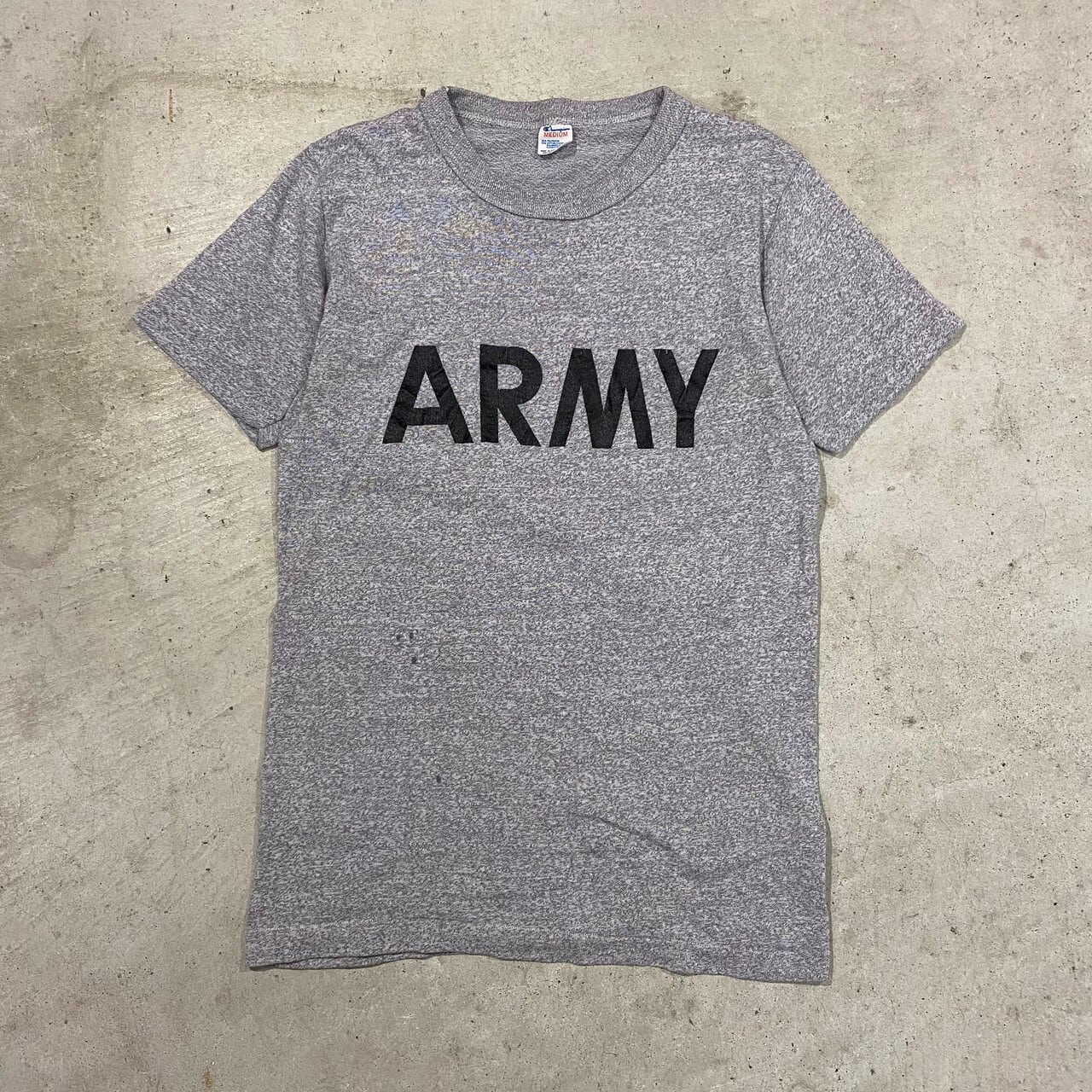 80年代 Champion チャンピオン ARMY アーミー プリントTシャツ メンズM ...