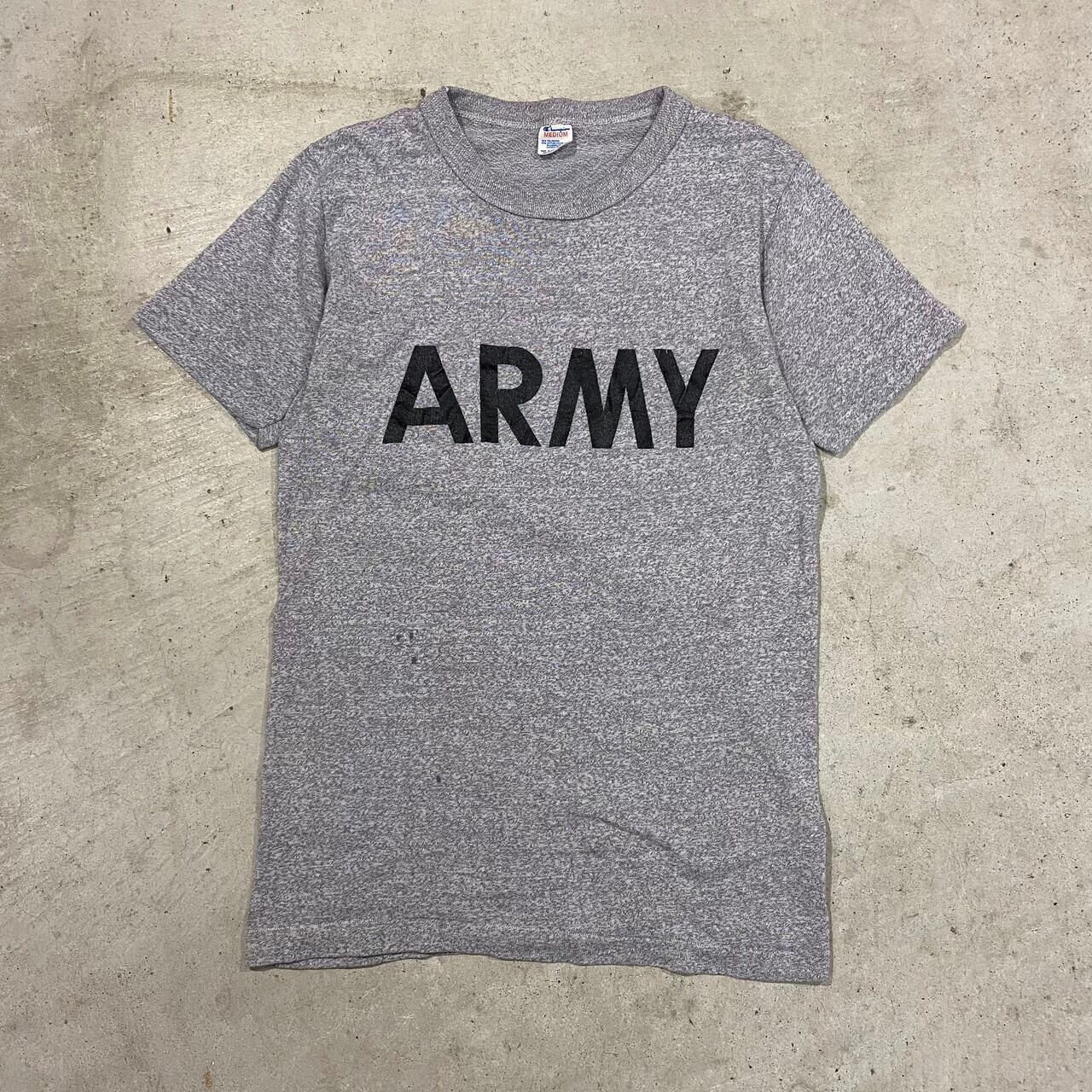 80年代 Champion チャンピオン ARMY アーミー プリントTシャツ メンズM 