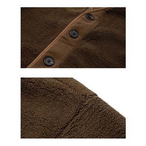 ★COLLARLESS POLAR FLEECE COTTON JACKET　　　A0514