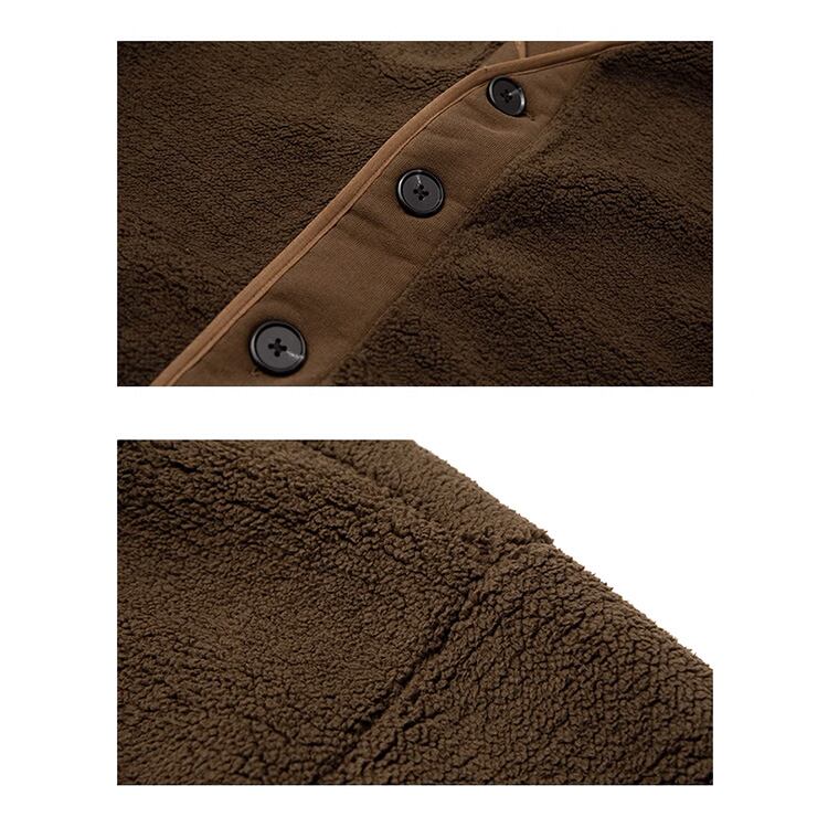 ★COLLARLESS POLAR FLEECE COTTON JACKET　　　A0514