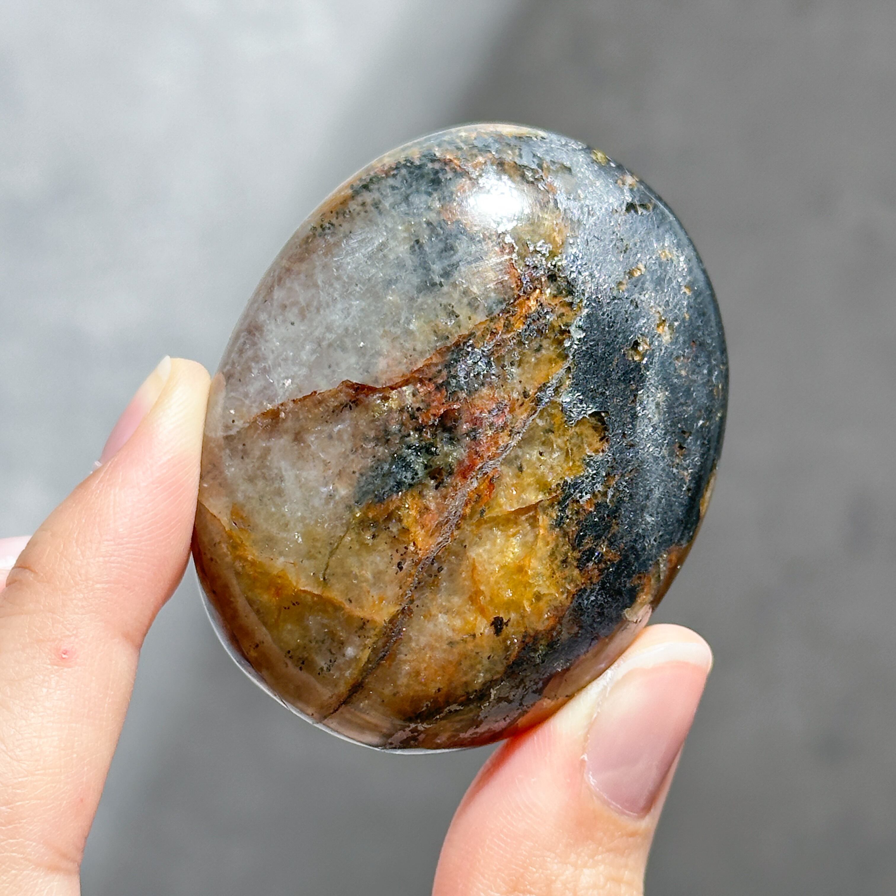 パイライト with クォーツ パーム02 ◇Pyrite with Quartz◇天然石