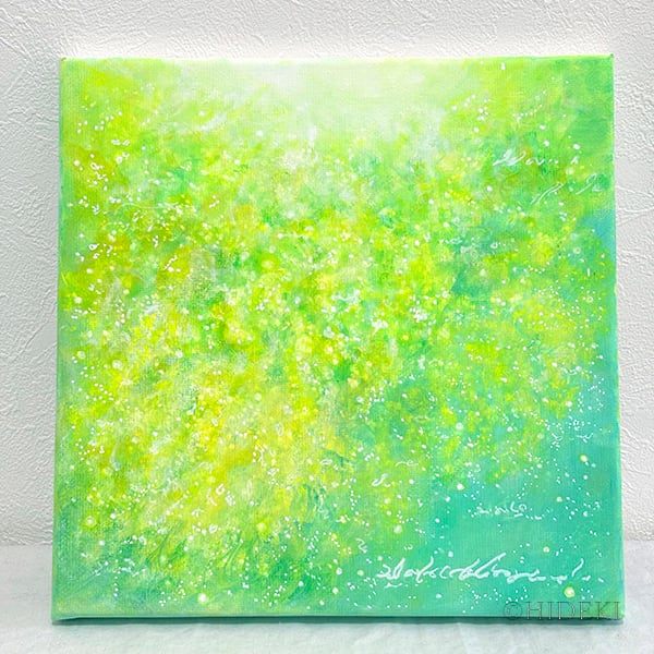 アクリル画☆ミモザ-豊かに満ちる☆ミモザの絵 | ヒーリングアート販売