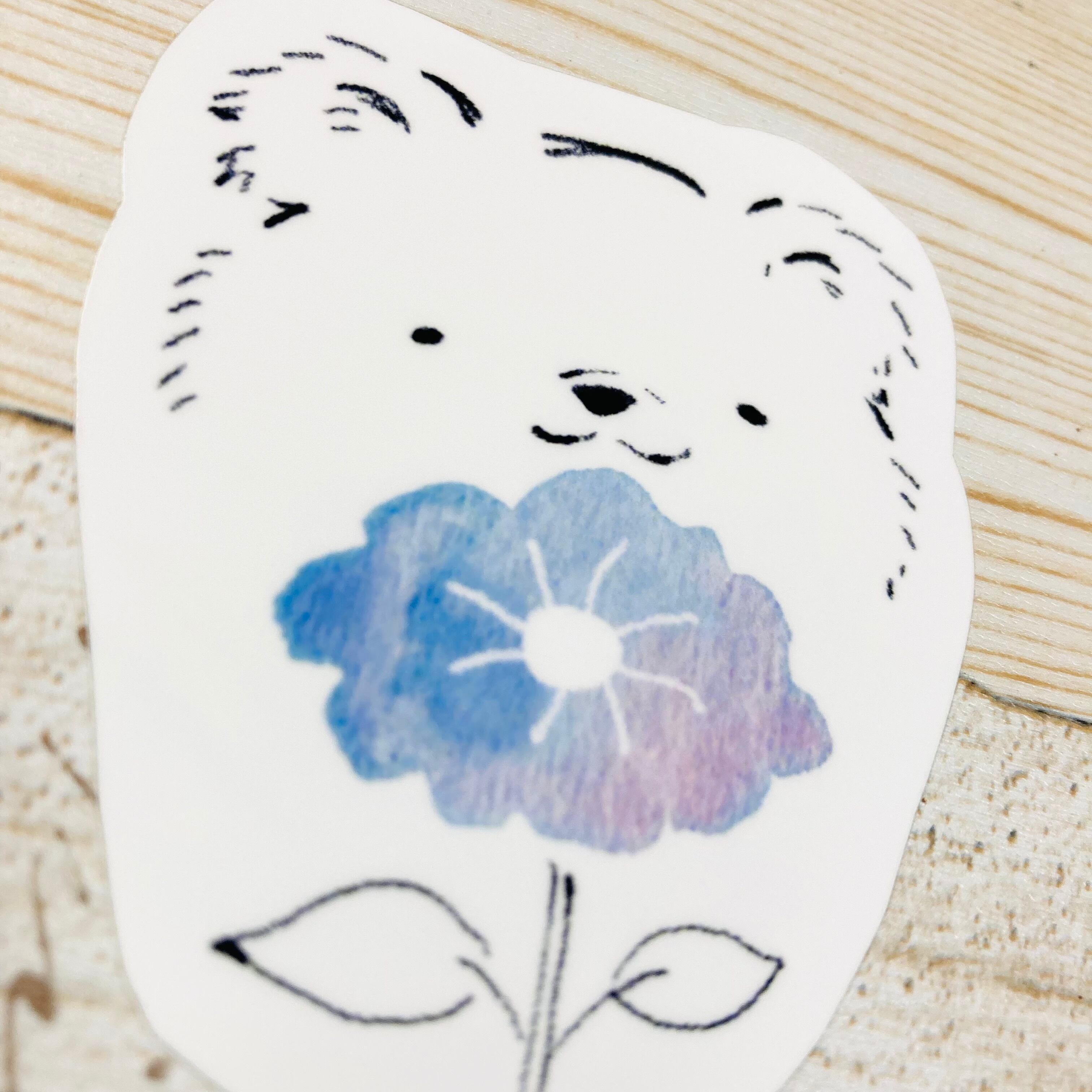 白くまステッカー◎心の花