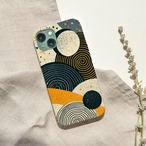 受注生産 iPhoneケース 月と渦巻きのレトロ星図｜星図アート STAR012B