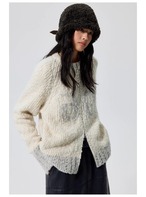 Simple Project Color-block Zip Cardigan