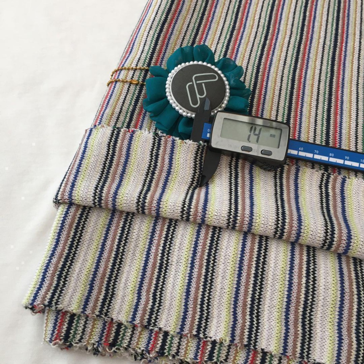 綿ウレタン混ミラノリブニット生地-2ｍ-curl tricot　V4X/200H5677●