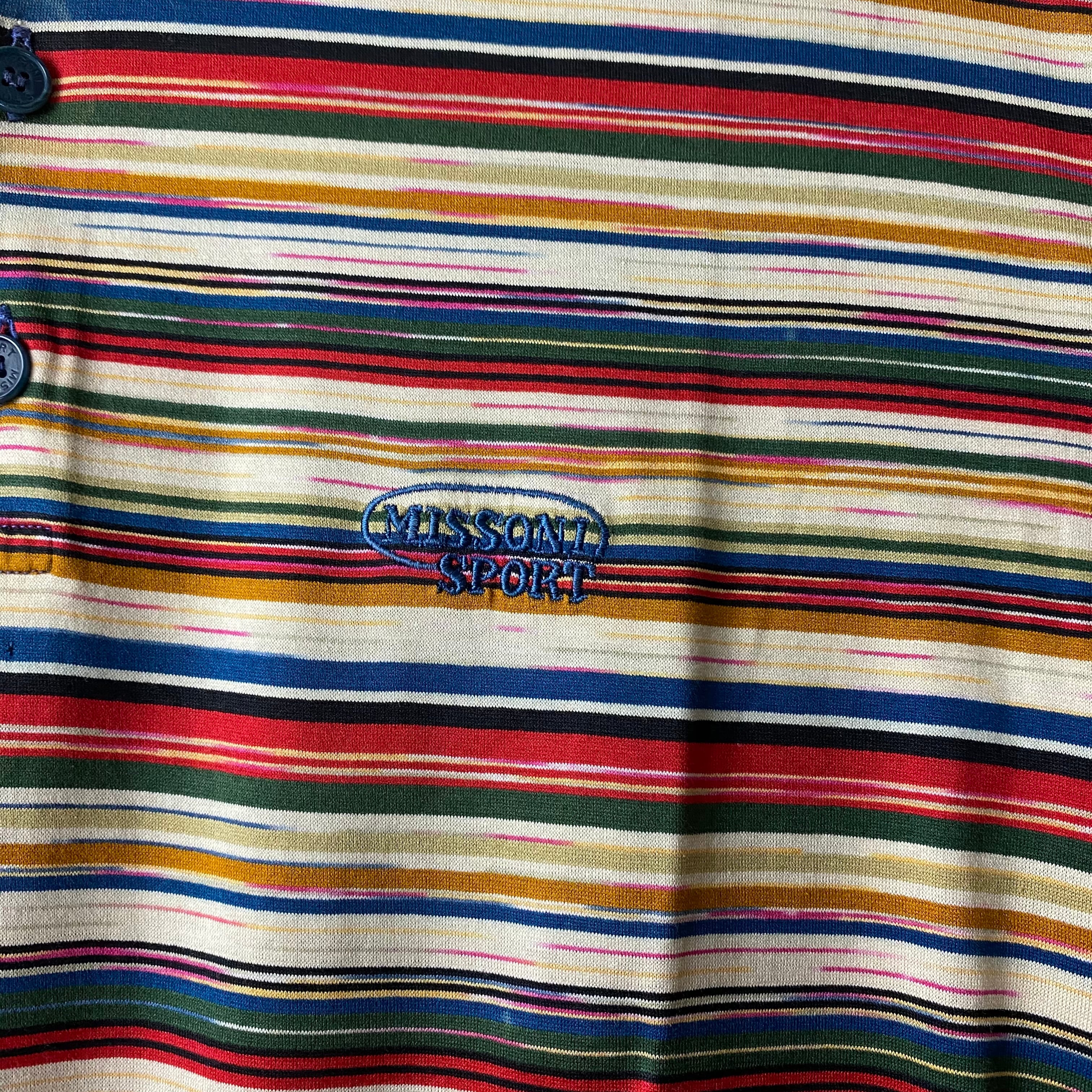 vintage MISSONI SPORT border polo shirt | NOIR ONLINE vintage MISSONI SPORT border polo shirt | NOIR ONLINE