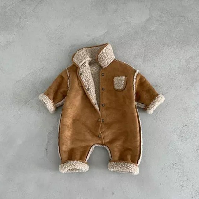 【BABY】厚手裏起毛オールインワン