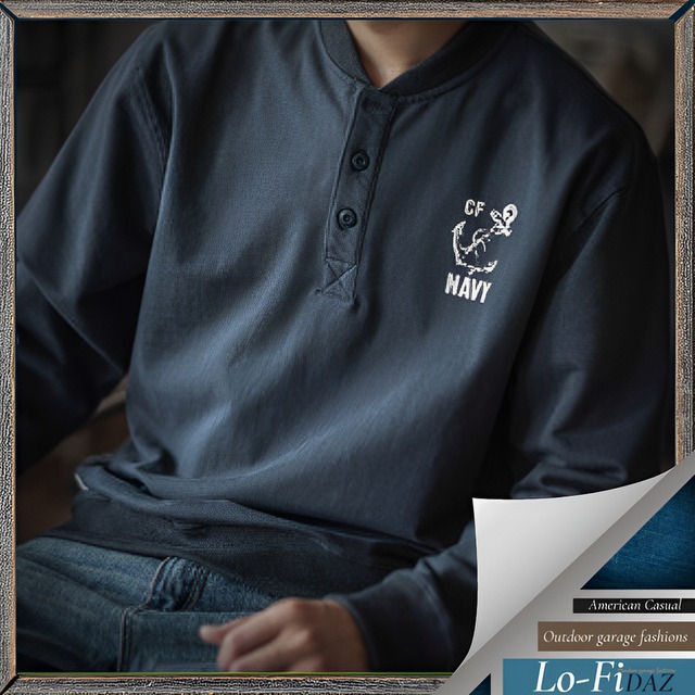 ヘビーウェイト ヘンリーネック スウェットシャツ 21121