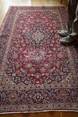 2225-Vintage Persian Kashan rug