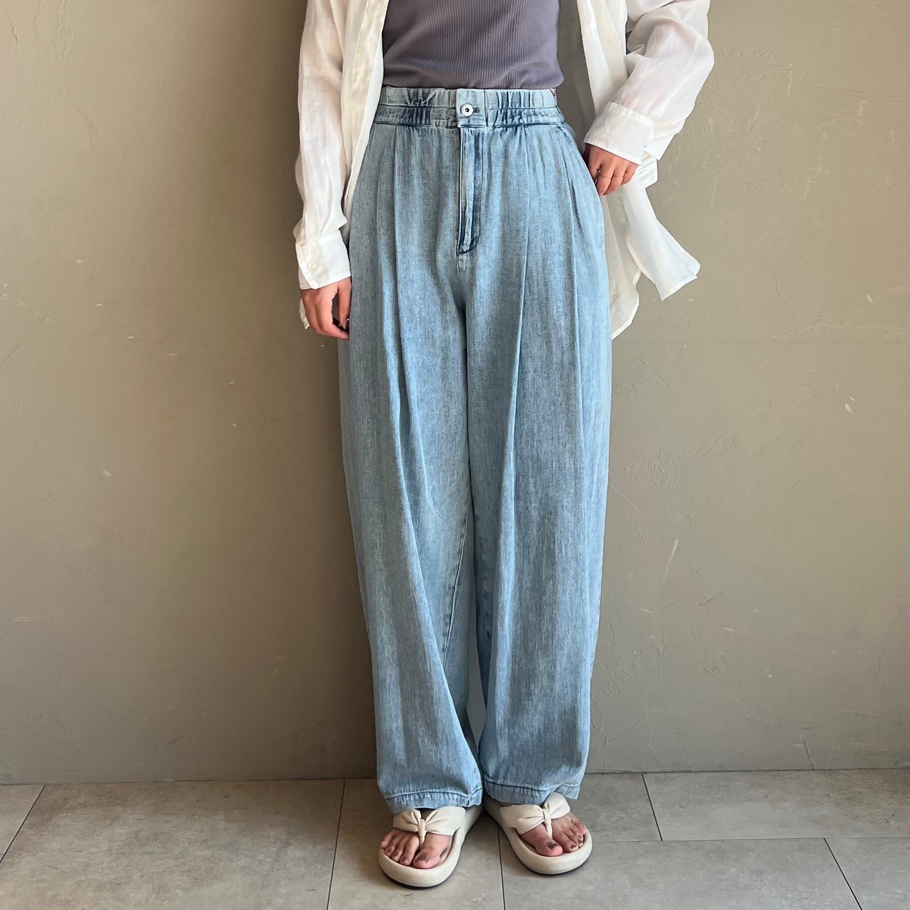 【 PASSIONE 】タックソフトバレルデニム