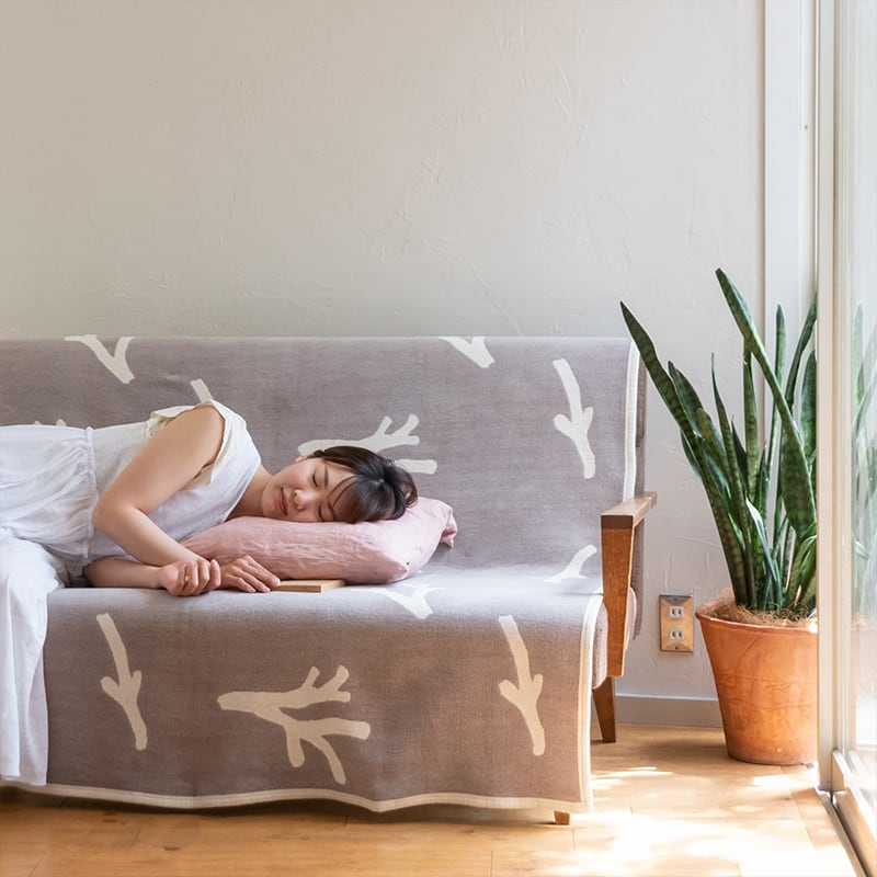 KLIPPAN × mina perhonenシュニールコットンブランケット KLIPPAN｜mina perhonen シュニールコットン シングル