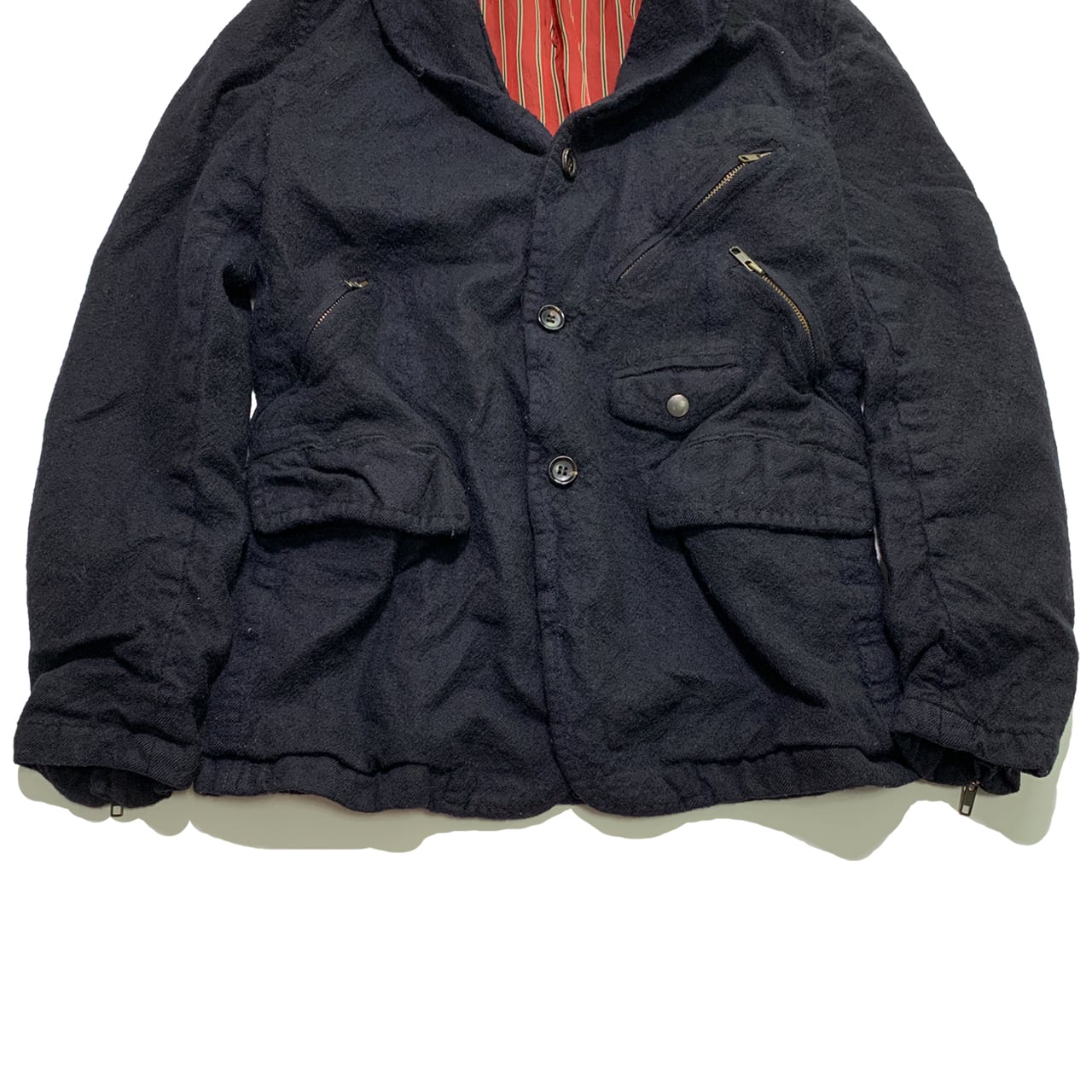 2005AW COMME des GARCONS HOMME Wool Milled Multi Pockets Jacket